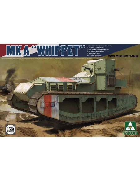 MK A "Whippet" WWI Medium Tank, 1/35 - Takom TAK2025
