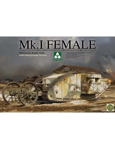 WWI Heavy Battle Tank Mk.I female with anti grenade screen, 1/35 - ...