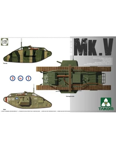 WWI Heavy Battle Tank MarkV 3 in 1, 1/35 - Takom TAK2034