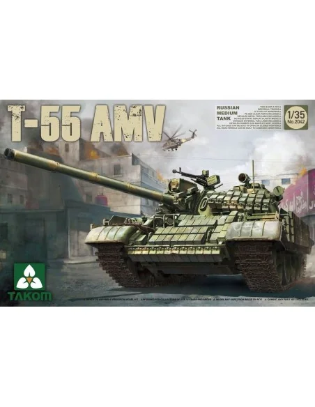 Russina Medium Tank T-55AMV, 1/35 - Takom TAK2042