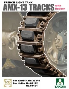 French Light Tank AMX-13 Tracks with Rub Rubber, 1/35 - Takom TAK2061