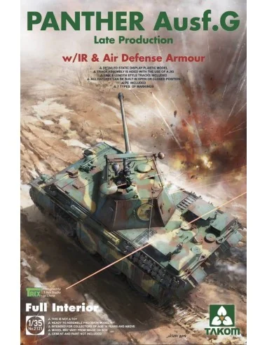 WWII German medium Tank Panther Ausf.G late production w/IR & Air D...