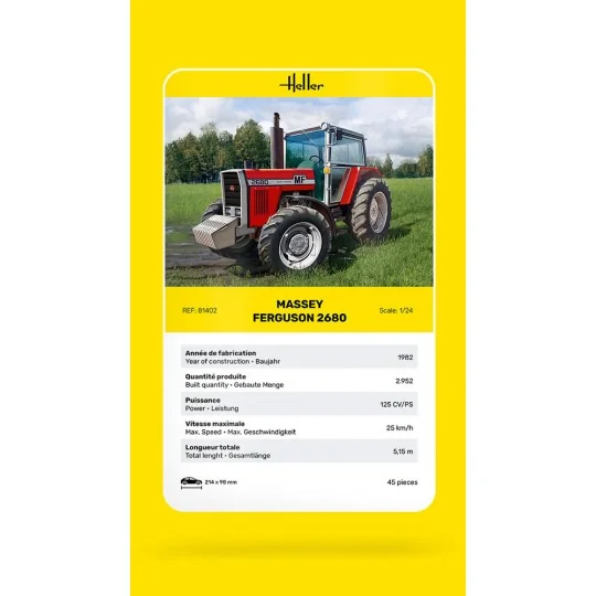 Massey Ferguson 2680, 1/24 - Heller 81402 Massey Ferguson 2680, 1/24 - Heller 81402