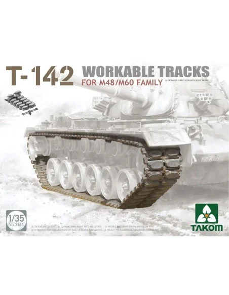 T-142 WORKABLE TRACKS FOR M48/M60 FAMILY, 1/35 - Takom TAK2164
