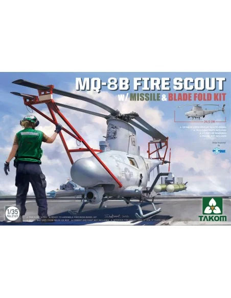 MQ-8B Fire Scout w/Missile & Blade Fold Kit, 1/35 - Takom TAK2169