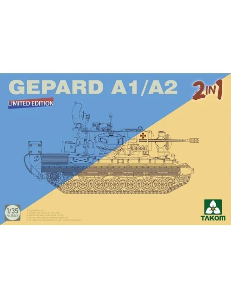 [NO_DESC] Flackpanzer1 Gepard SPAAG A1/A2 2in1, 1/35 - Takom TAK2044x