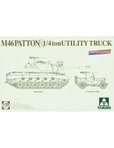 MEDIUM TANK M46 PATTON + 1/4 ton UTILITY TRUCK Limited Edition, 1/3...