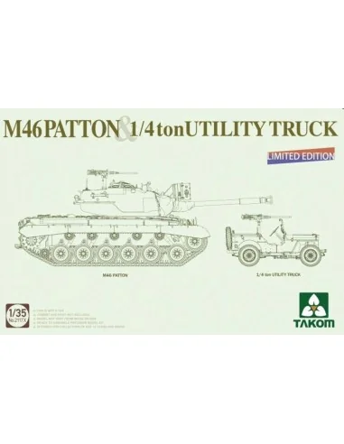 MEDIUM TANK M46 PATTON + 1/4 ton UTILITY TRUCK Limited Edition, 1/3...