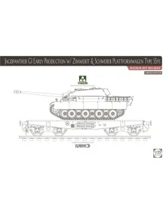 Jagdpanther G1 early production w/Zimmer &Schwerer Plattformwagen T...