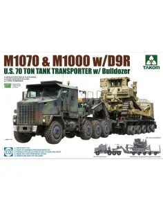 U.S. M1070&M1000 w/D9R 70 Ton Tank Transporter w/Bulldozer, 1/72 - ...