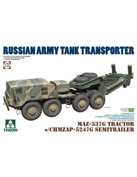 MAZ-537G Tractor w/CHMZAP-5247G SEMITRRAILER, 1/72 - Takom TAK5004