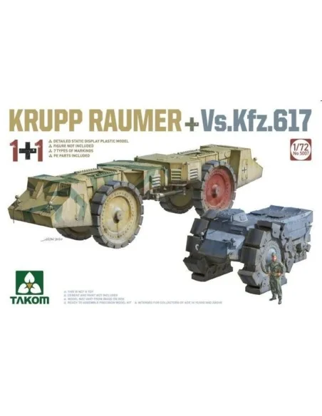 Krupp Räumer +Vs.Kfz.617, 1/72 - Takom TAK5007