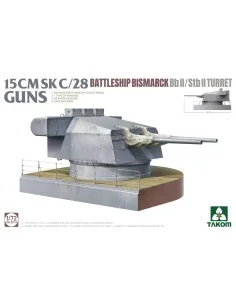 15 CMSK C/28 BATTLESHIP BISMARCK Bb II/Stb II Turret, 1/72 - Takom ...