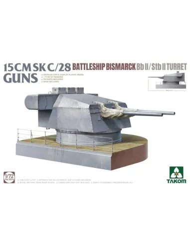 [NO_DESC] 15 CMSK C/28 BATTLESHIP BISMARCK Bb II/Stb II Turret, 1/7...