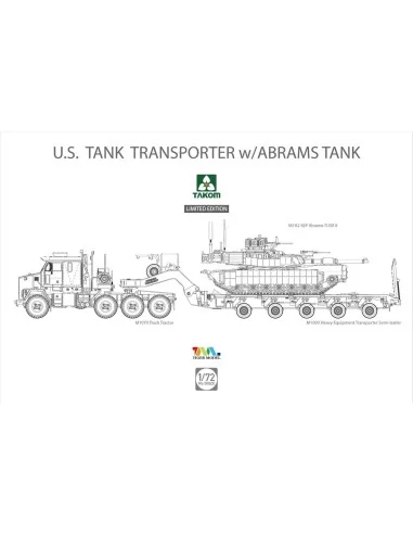 U.S. M1070&M1000 70 Ton Tank Transporter w/Abrams TANK, Limited Edi...