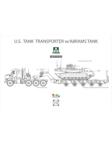 U.S. M1070&M1000 70 Ton Tank Transporter w/Abrams TANK, Limited Edi...
