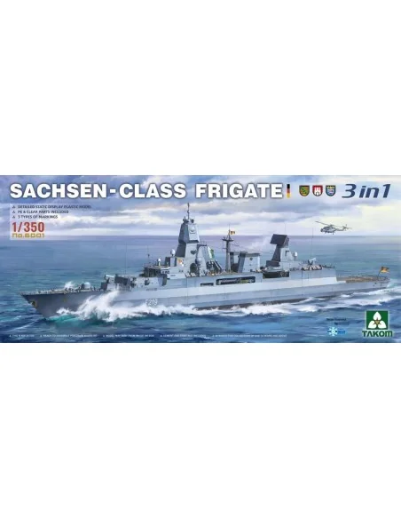 Sachsen-Class Frigate 3 in 1, 1/350 - Takom TAK6001