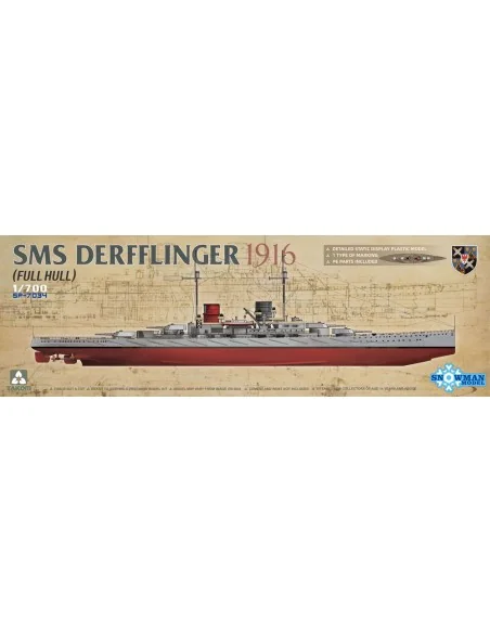 SMS DERFFLINGER 1916 (FULL HULL), 1/700 - Takom TAKSP7034