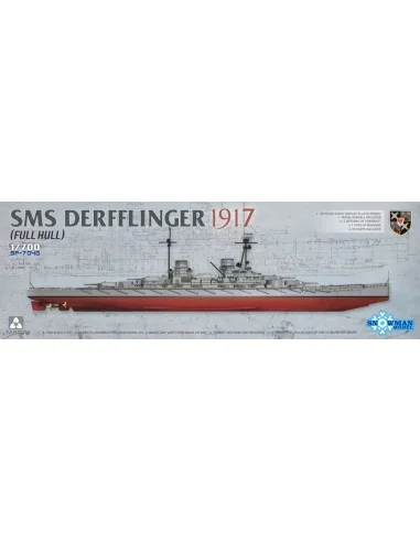 SMS Derfflinger 1917(Full Hull) w/metal barrels 8pcs, 1/700 - Takom...