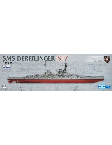 SMS Derfflinger 1917(Full Hull) w/metal barrels 8pcs, 1/700 - Takom...