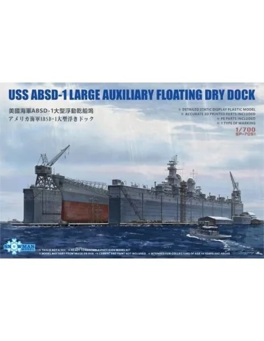USS ABSD-1 Large Auxiliary Floating Dry Dock, 1/700 - Takom TAKSP-7051