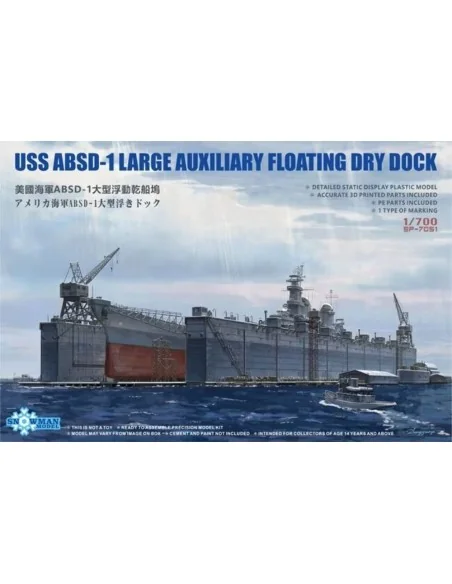 USS ABSD-1 Large Auxiliary Floating Dry Dock, 1/700 - Takom TAKSP-7051