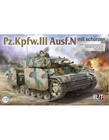 Pz.Kpfw.III Ausf.N mit Schürzen, 1/35 - Takom TAK8005