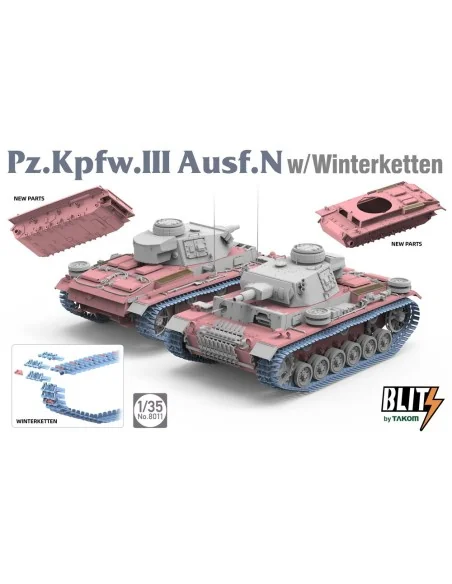 Pz.Kpfw.III Ausf.N w/WINTERKETTEN, 1/35 - Takom TAK8011