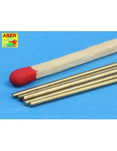 Brass round rods 1, 0mm length 250mm x 5 pcs. - Aber Models BR 10