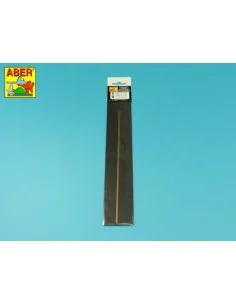 Brass square rods 1, 0mm length 245mm x2 pcs. - Aber Models KR 10