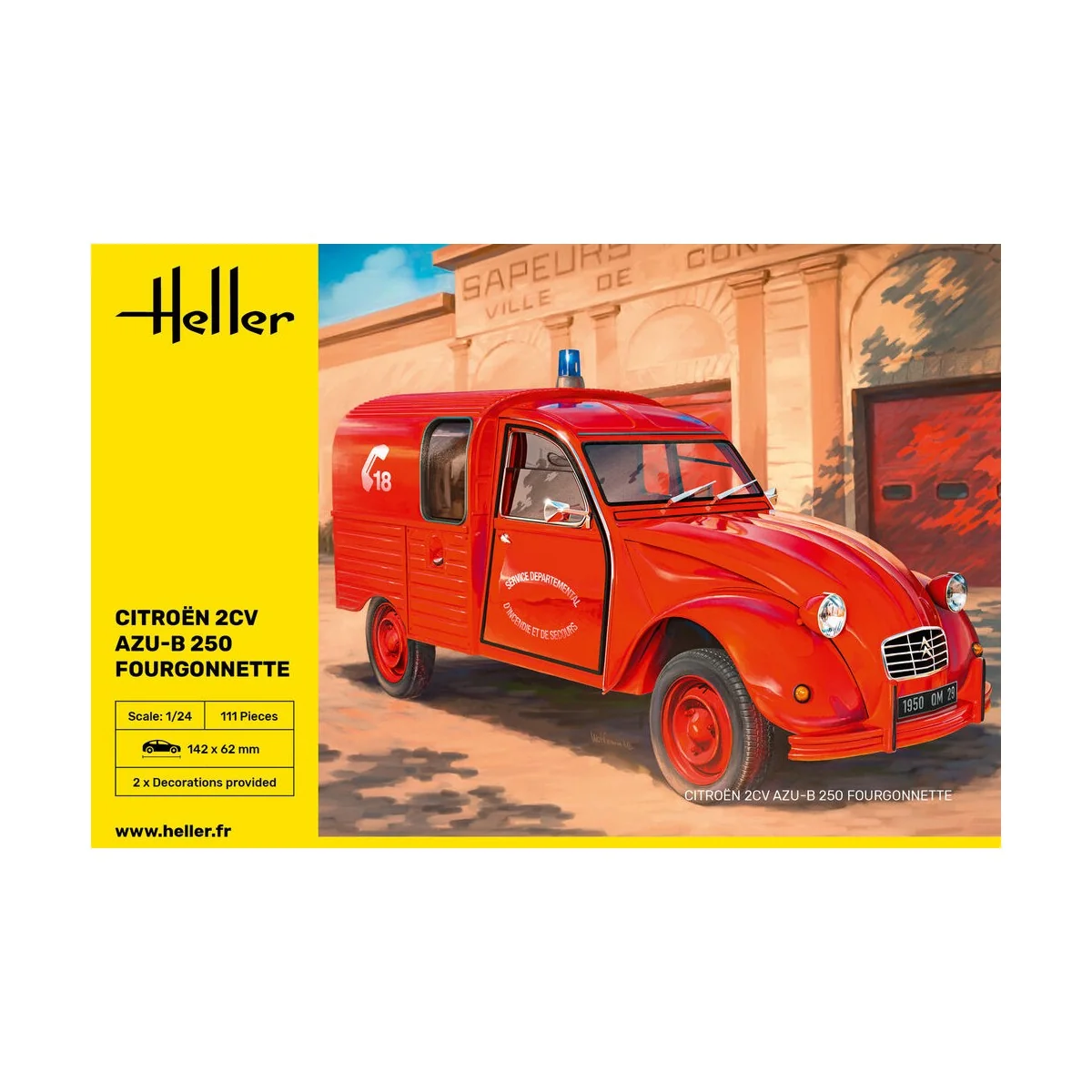 Citroen 2CV AZU-B 250 Fourgonnette, 1/24 - Heller 82701