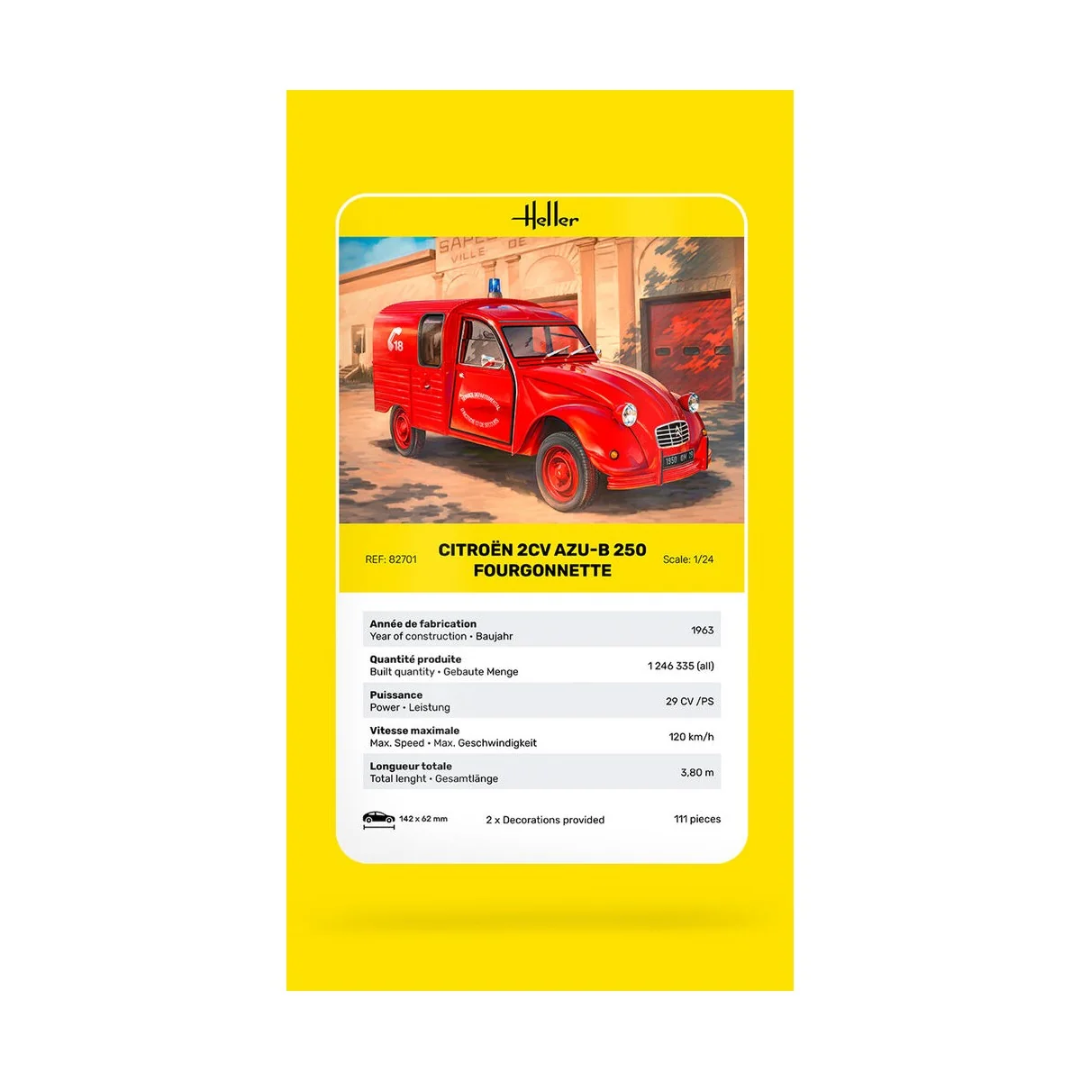 Citroen 2CV AZU-B 250 Fourgonnette - Heller 82701