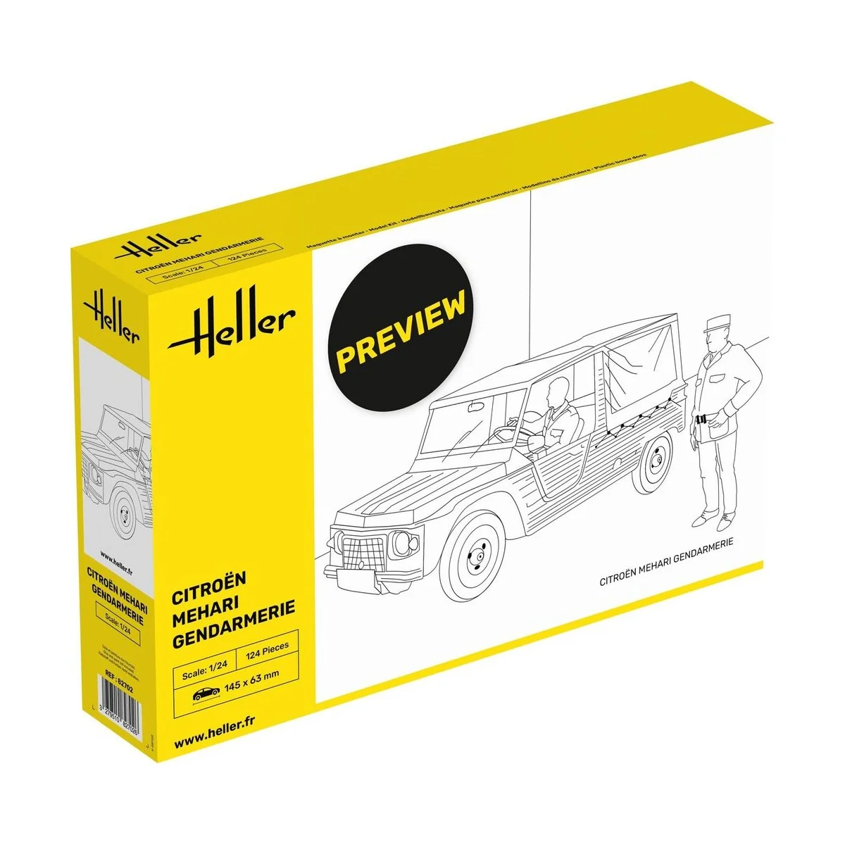 Citroen Mehari Gendarmerie, 1/24 - Heller 82702 Citroen Mehari Gendarmerie, 1/24 - Heller 82702