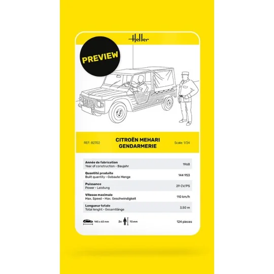 Citroen Mehari Gendarmerie - Heller 82702