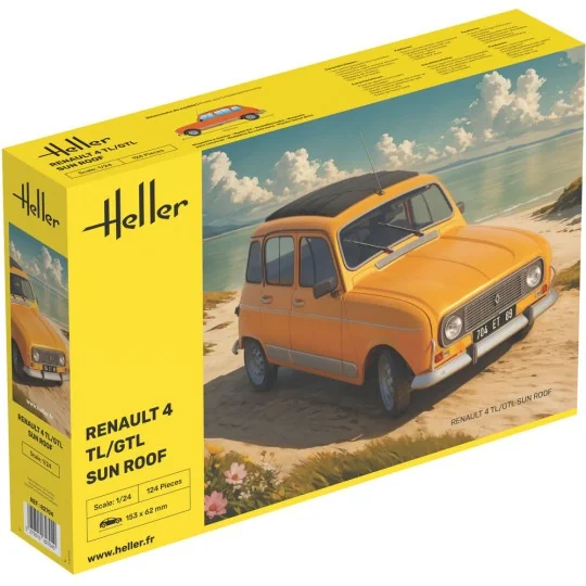 Renault 4 TL/GTL Sun Roof, 1/24 - Heller 82704 Renault 4 TL/GTL Sun Roof, 1/24 - Heller 82704