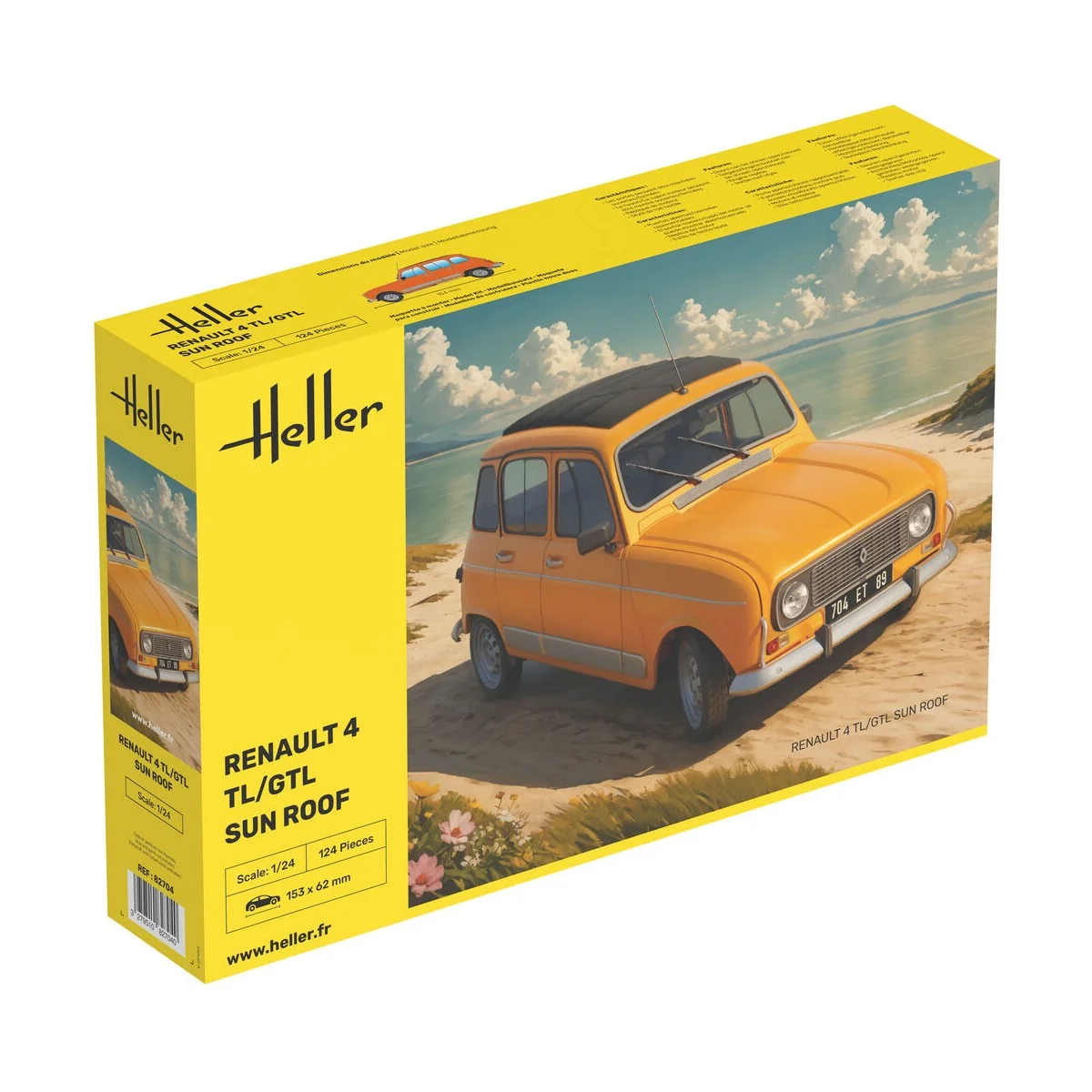 Renault 4 TL/GTL Sun Roof, 1/24 - Heller 82704 Renault 4 TL/GTL Sun Roof, 1/24 - Heller 82704