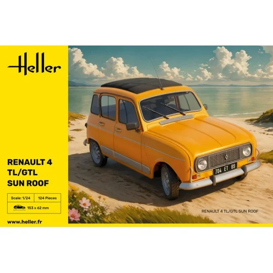Renault 4 TL/GTL Sun Roof, 1/24 - Heller 82704 Renault 4 TL/GTL Sun Roof, 1/24 - Heller 82704