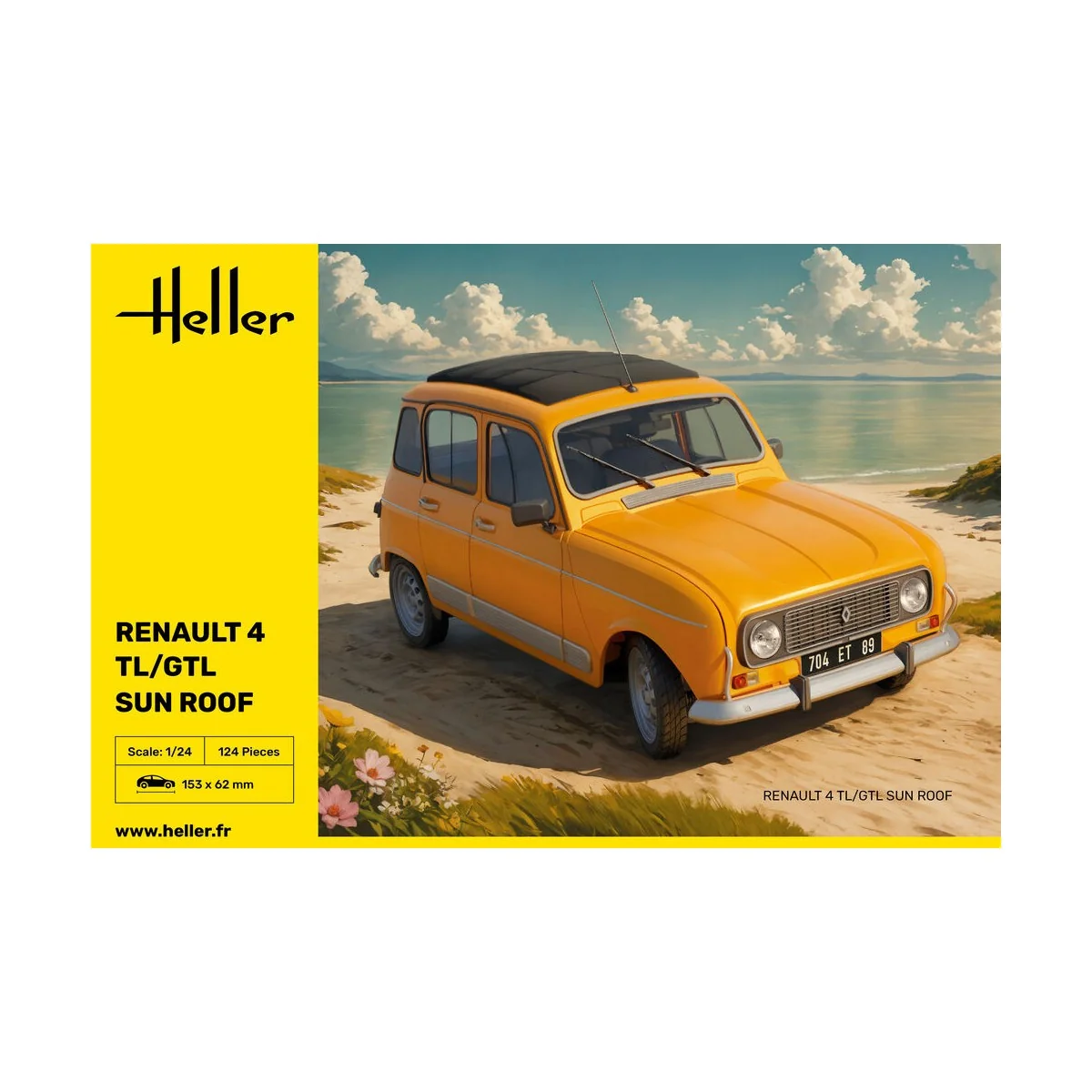 Renault 4 TL/GTL Sun Roof, 1/24 - Heller 82704 Renault 4 TL/GTL Sun Roof, 1/24 - Heller 82704