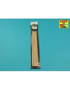 Wood round rods 5mm length 245mm x 6 pcs. - Aber Models WR5