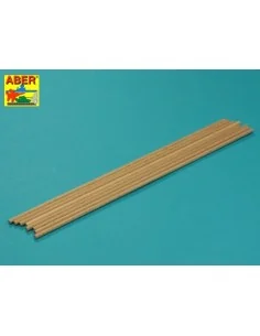 Wood round rods 4mm length 250mm x 8 pcs. - Aber Models WR4
