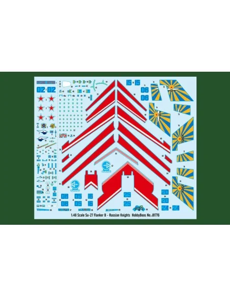 Su-27 Flanker B - Russian Knights Aerobatic Team, 1/48 - Hobby Boss...