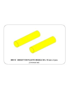 WEIGHT FOR PLASTIC MODELS 50 x 10 mm x 2 pcs. - Aber Models MW-10 2