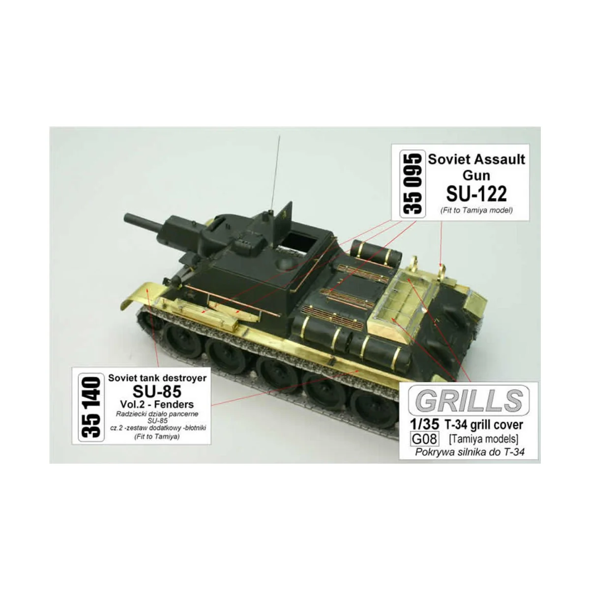 Russian Tank Destroyer SU-122, 1/35 - Aber Models 35095