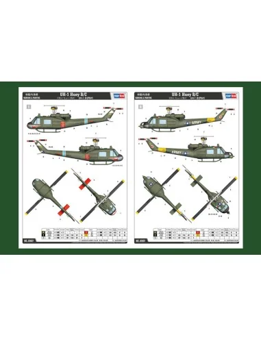 UH-1 Huey B/C, 1/18 - Hobby Boss 81807
