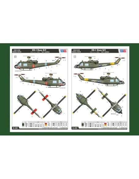 UH-1 Huey B/C, 1/18 - Hobby Boss 81807