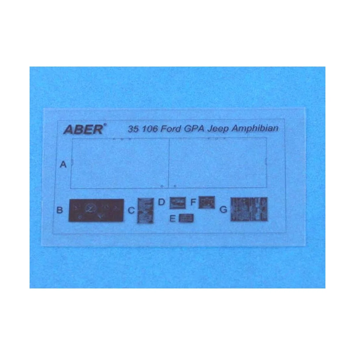 Ford GPA Amphibian Jeep, 1/35 - Aber Models 35106 Ford GPA Amphibian Jeep, 1/35 - Aber Models 35106