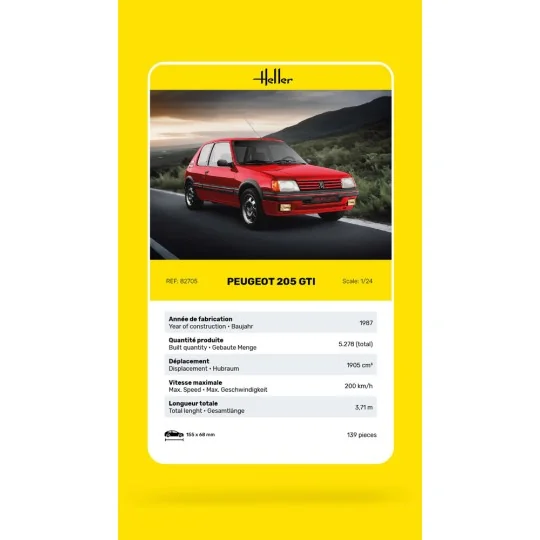 Peugeot 205 GTI, 1/24 - Heller 82705