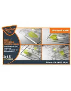 XA2D-1 Skyshark painting mask for CP kit CP4802, 1/48 - Clear Prop ... 2