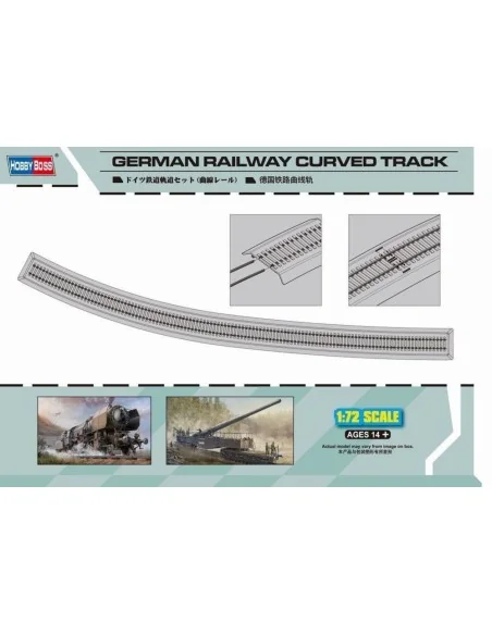 German Railway Curved Track, 1/72 - Hobby Boss 82910