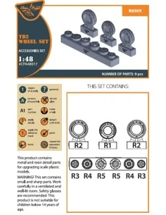 TB.2 wheel set, 1/48 - Clear Prop Accessories CPA48017 2